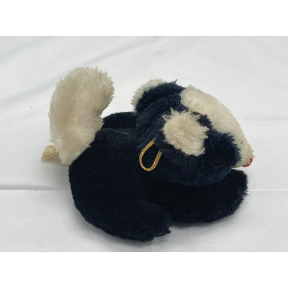 VINTAGE Fun World SKUNK Plush 5" Black and White Tail Stuffed Animal Toy RARE - Picture 7 of 14